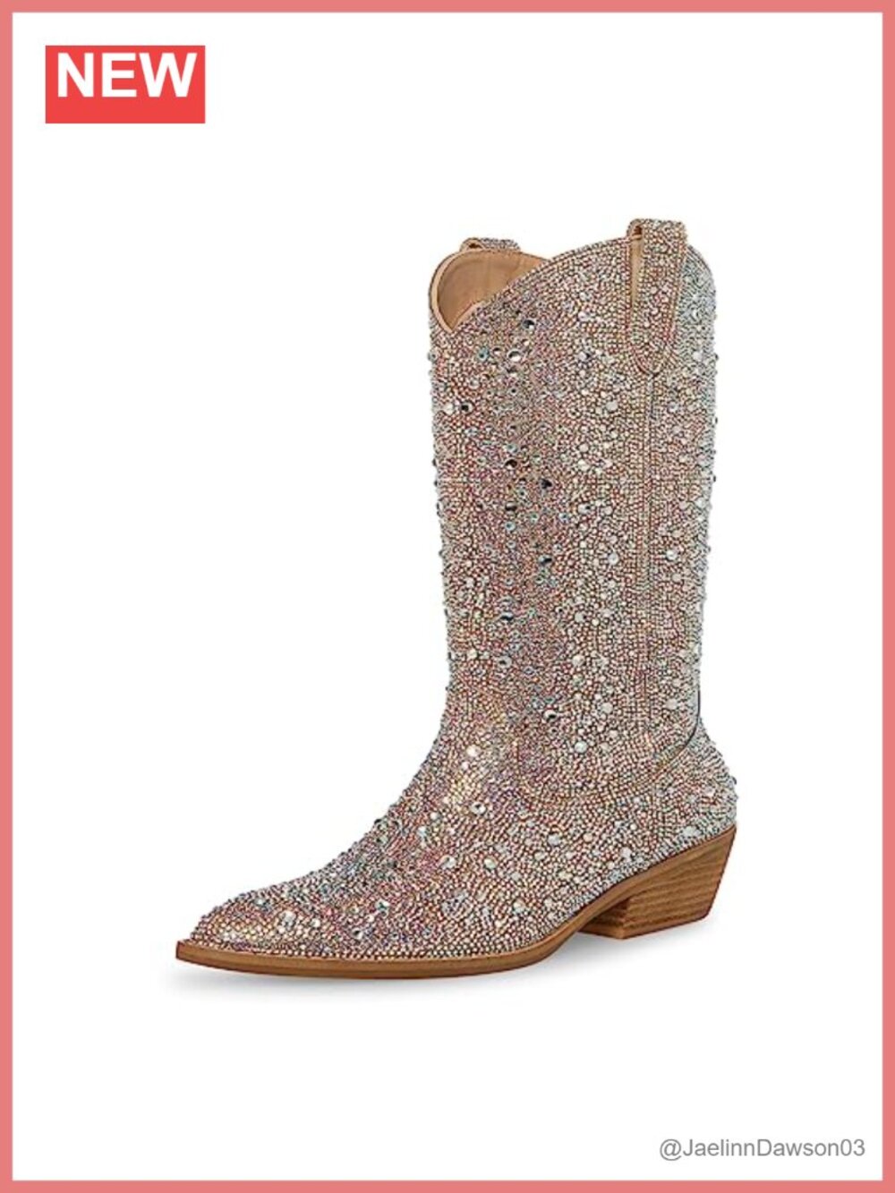 Pointed Toe Pull-On Mid-Calf Bootie with Synthetic Rubber Sole